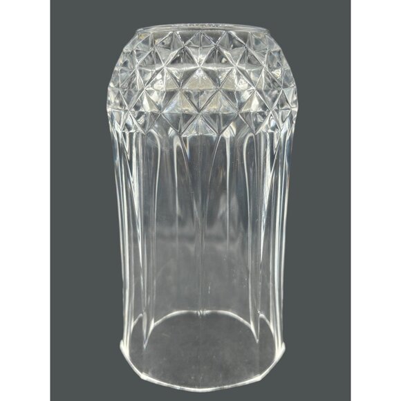 Cristal D'Arques -Durand Longchamp Crystal Clear High Ball Glass Diamond Design - Picture 3 of 4